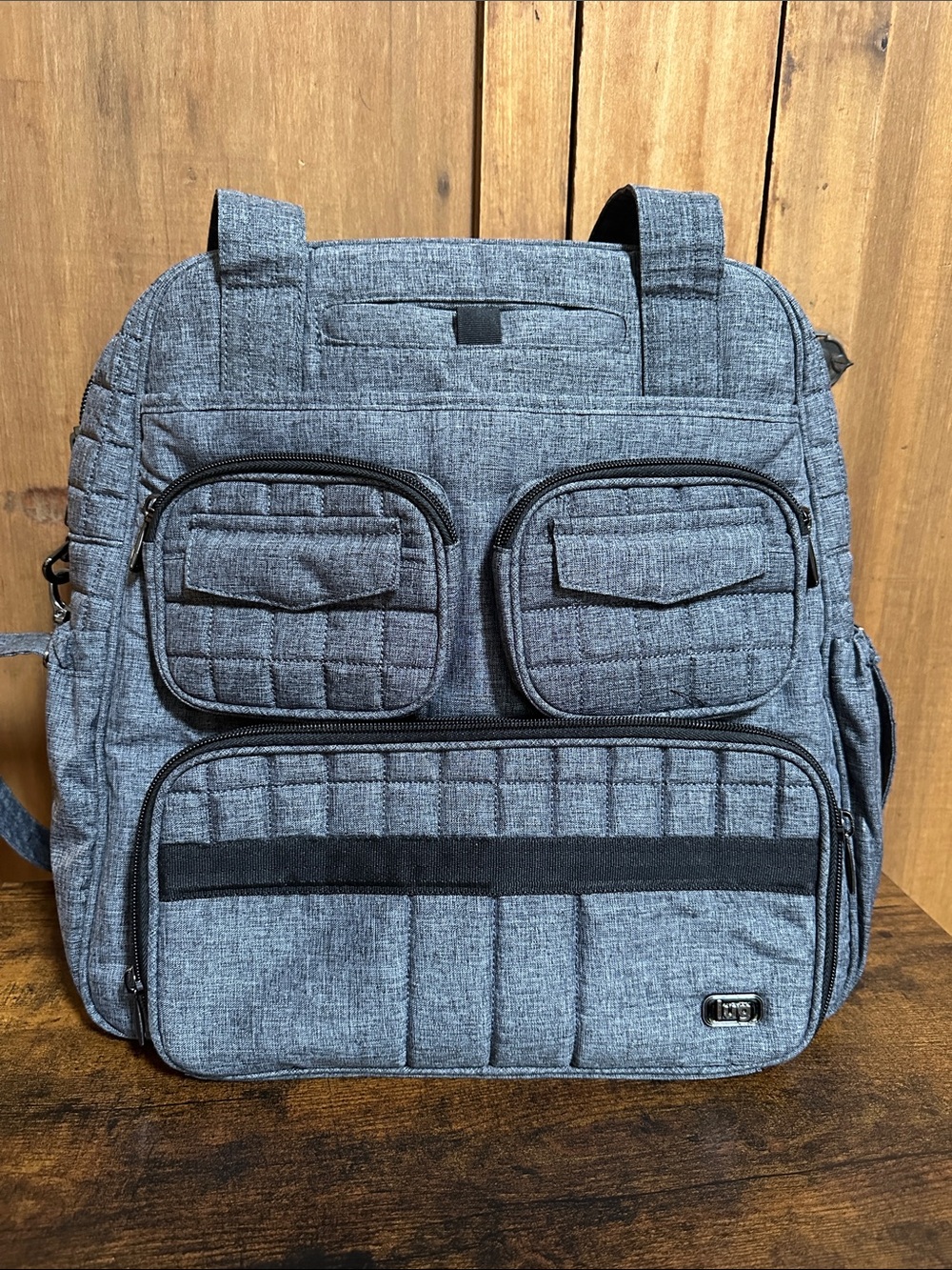 lug Heather Gray Puddle Jumper Quilted Travel Tote